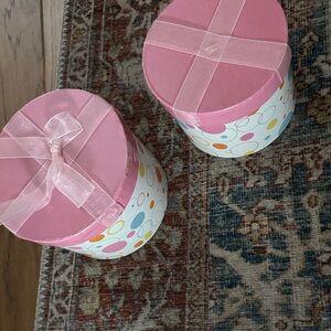 Pink and Polka Dot Nesting Gift Boxes
